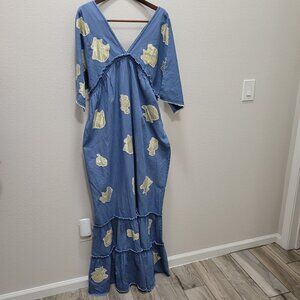 Upscale Western Yellowstone Denim Maxi by Paryse Style